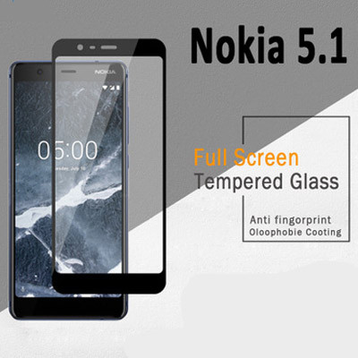 Скрийн протектори Скрийн протектори за Nokia Скрийн протектор от закалено стъкло за 3D FULL SCREEN за Nokia 5.1 2018 TA-1075 с черен кант